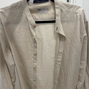 Zara Men's Cream Shirt